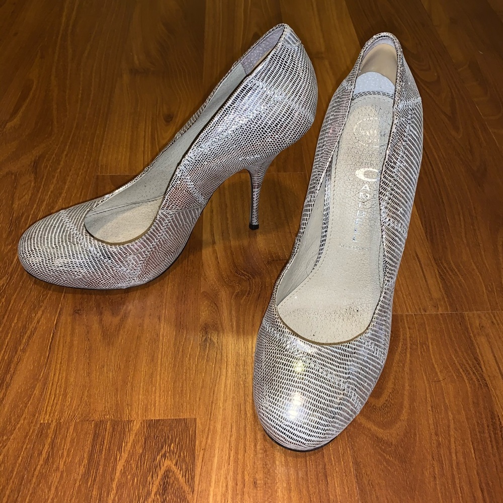 Jeffrey Campbell Silver Pump Heel